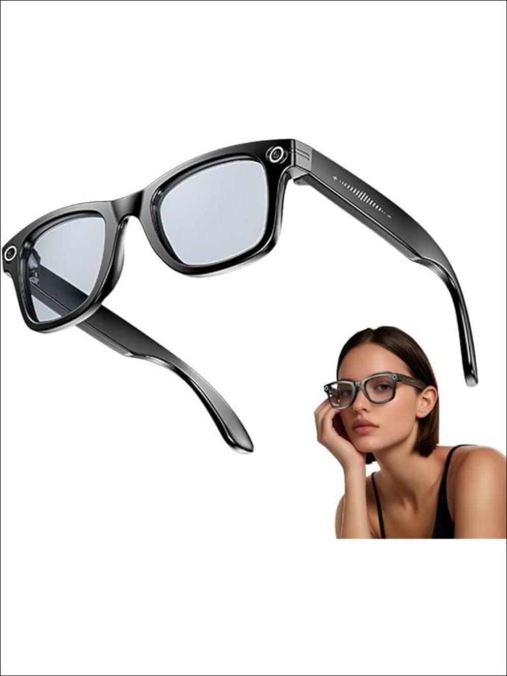 Smart Glasses 1080P Camera AI Translation Bluetooth 5.4 IP65 32GB